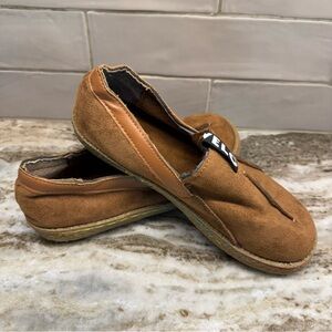 Ovelo Tezoo Rainbow Stitching Loafers Shoes Size 39 / 8 Brown Casual